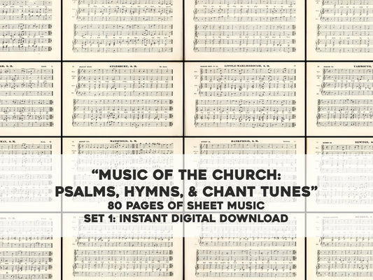 Music of the Church: Songs Hymns & Chant Tunes Set 1 [80 Images]