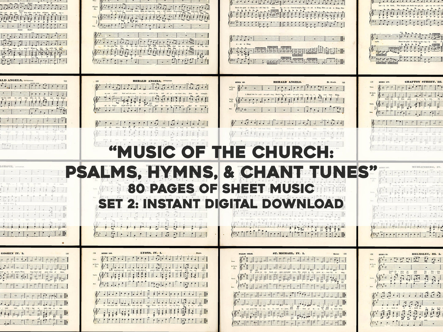 Music of the Church: Songs Hymns & Chant Tunes Set 2 [80 Images]