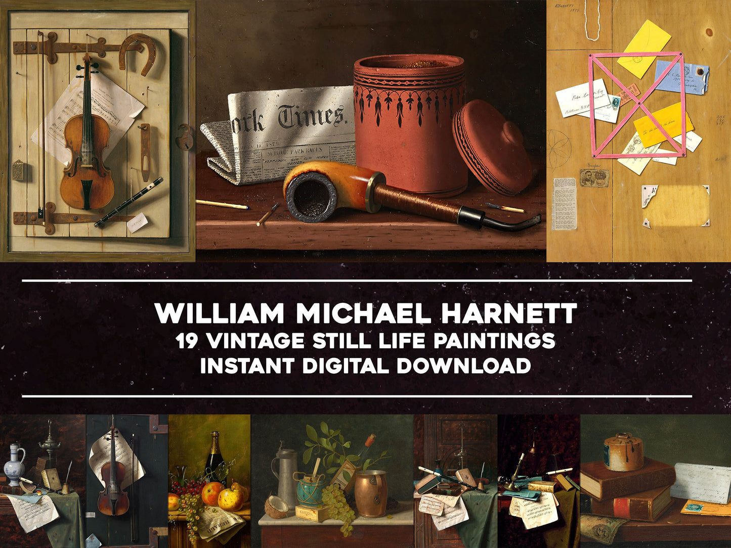 William Michael Harnett American Still Life Paintings [19 Images]