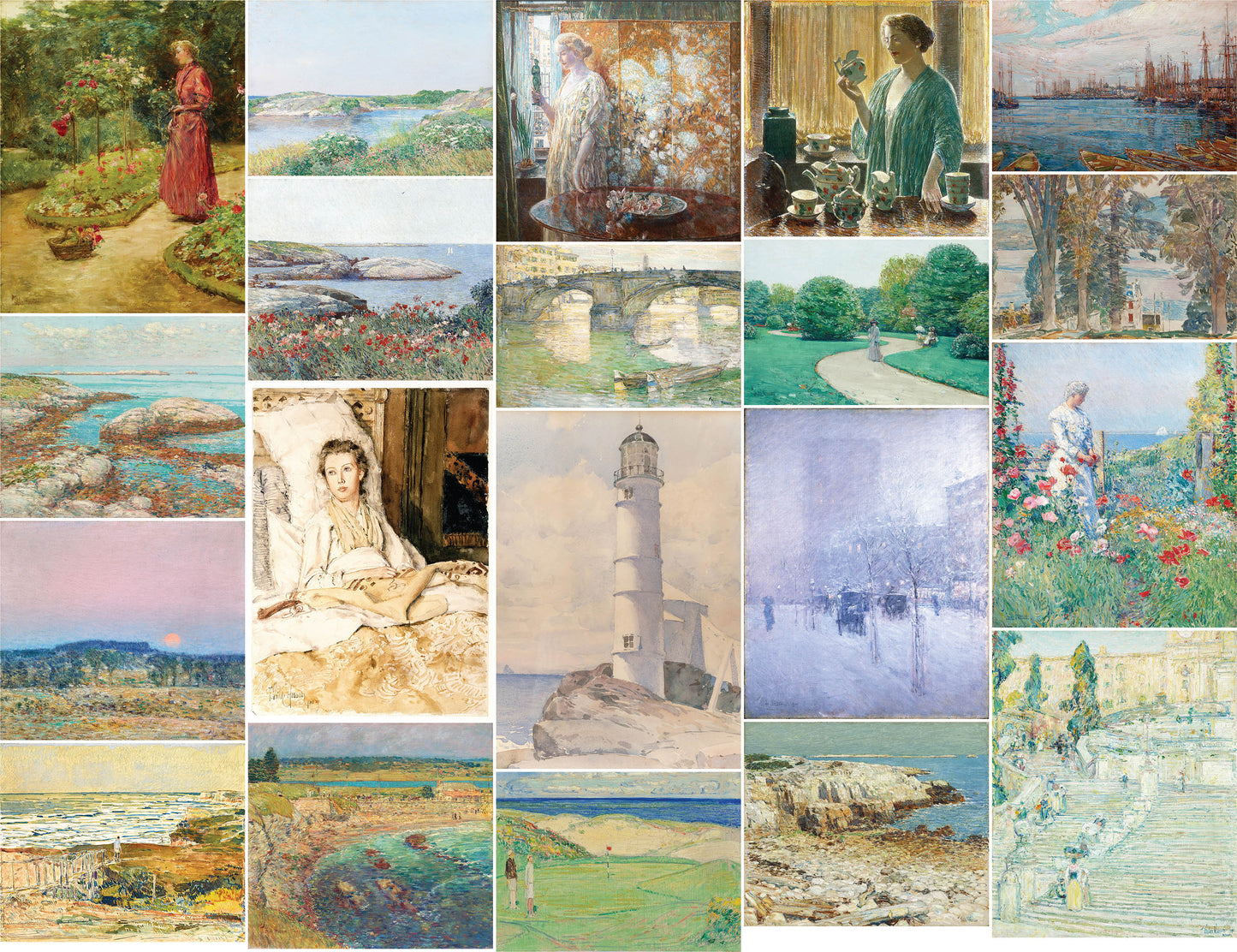 Childe Hassam Impressionist Paintings Set 1 [20 Images]