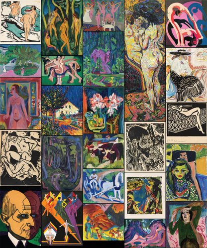 Ernst Ludwig Kirchner Expressionist Artworks Set 1 [25 Images]