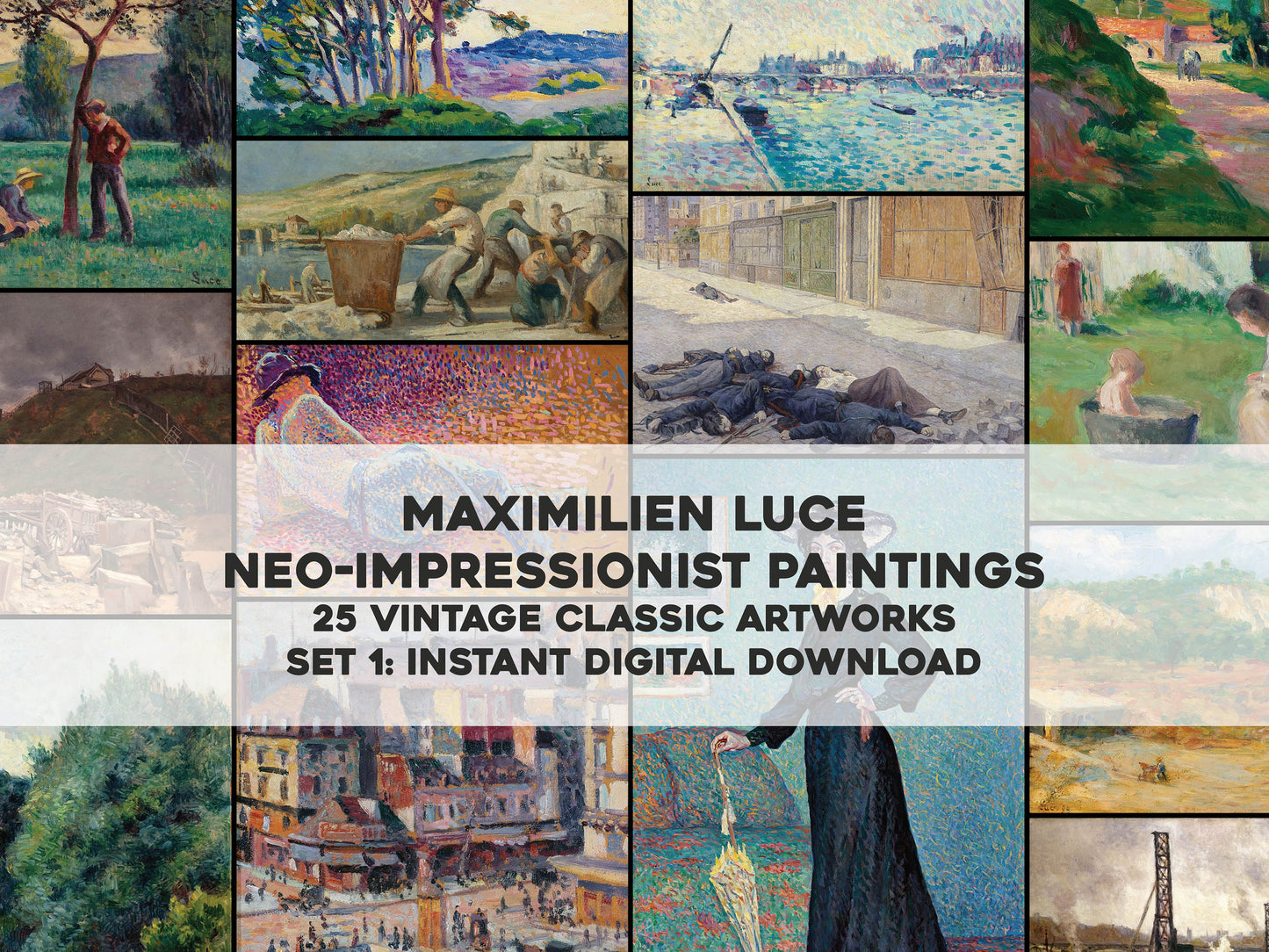 Maximilien Luce Post Impressionist Paintings Set 1 [25 Images]