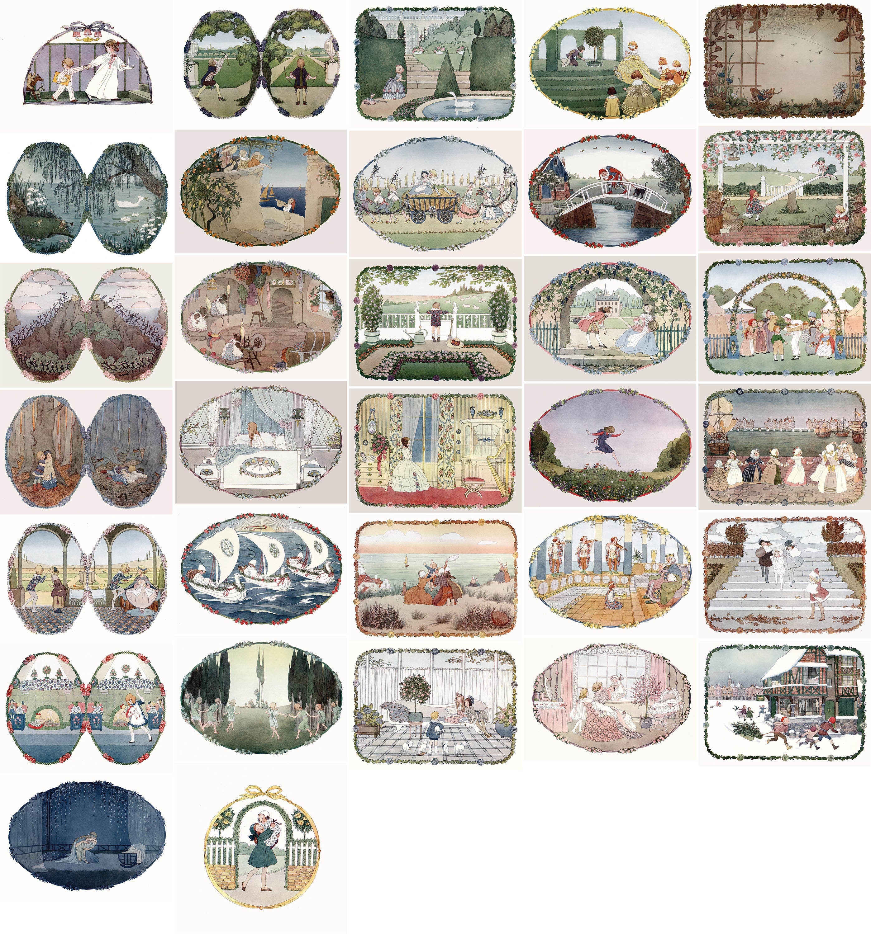 Little Songs of Long Ago Nursery Rhymes | Illustrated Book Images