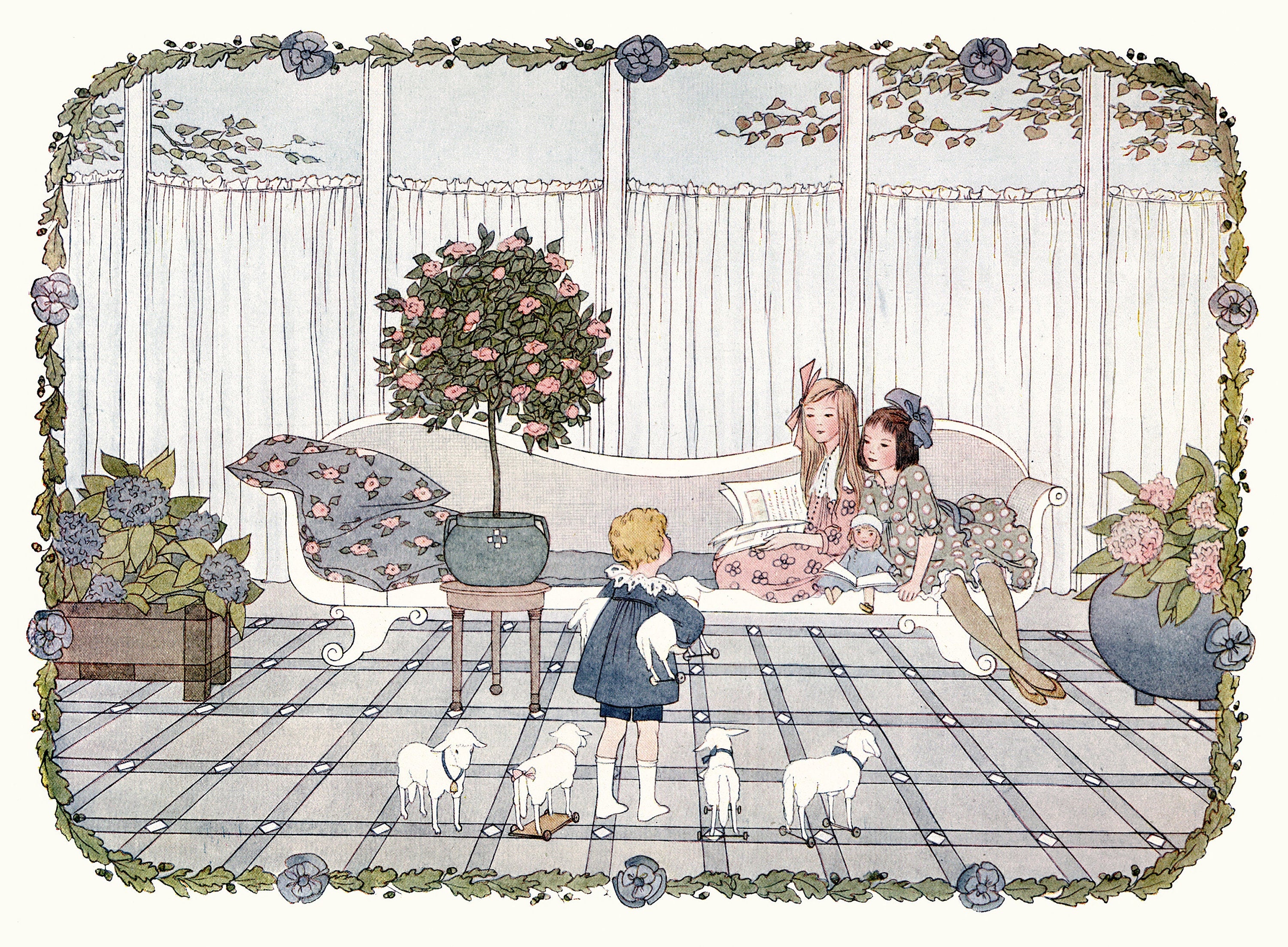 Little Songs of Long Ago Nursery Rhymes | Illustrated Book Images