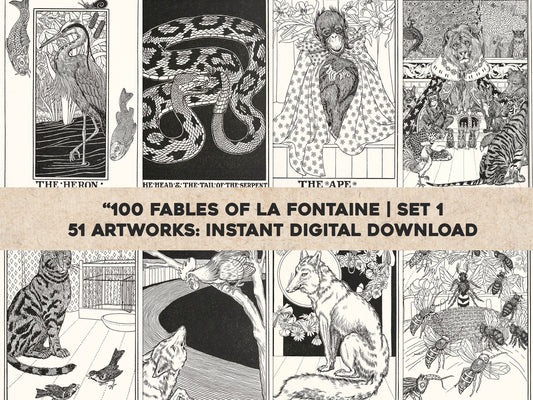 A Hundred fables of La Fontaine Set 1 [50 Images]