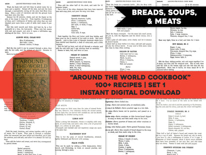 Around the World Cookbook Set 1 Bread Soup Meat [103 Images]