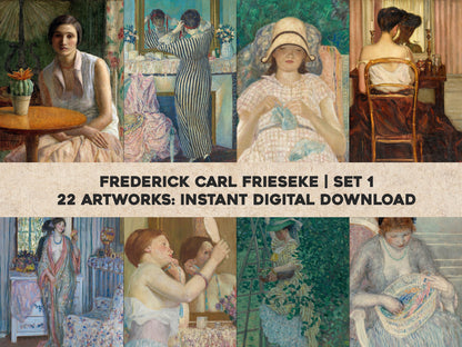 Frederick Frieseke Impressionist Paintings Set 1 [22 Images]
