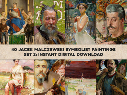 Jacek Malczewski Symbolist Artworks Set 2 [40 Images]