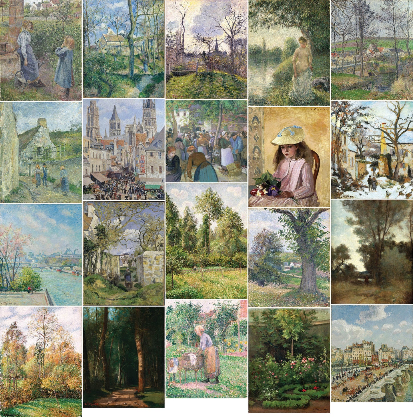 Camille Pissarro Impressionist Paintings Set 1 [20 Images]