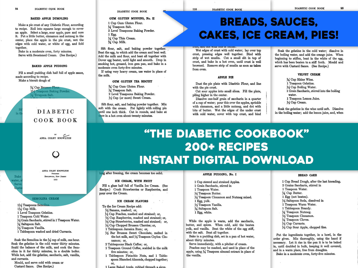 The Diabetic Cookbook [200+ Recipes]