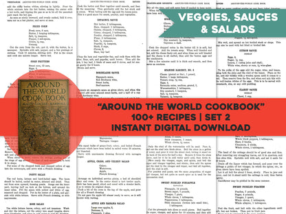 Around the World Cookbook Set 2 Vegetable Sauce Salad [104 Images]