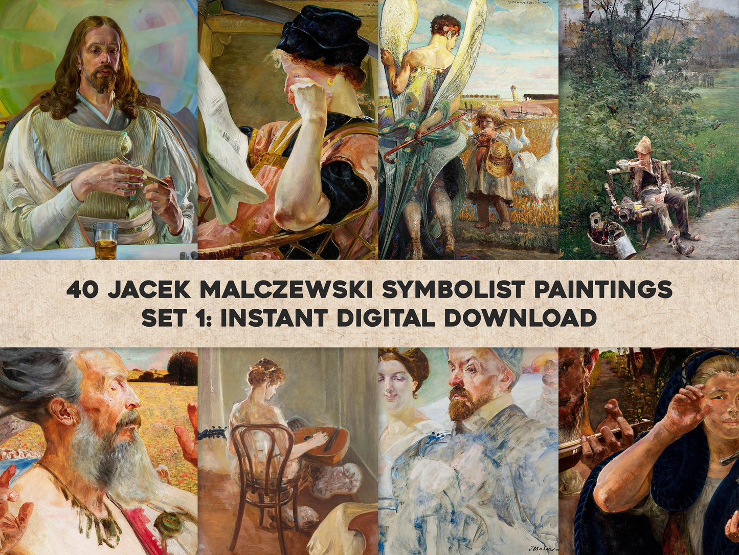Jacek Malczewski Symbolist Artworks Set 1 [40 Images]