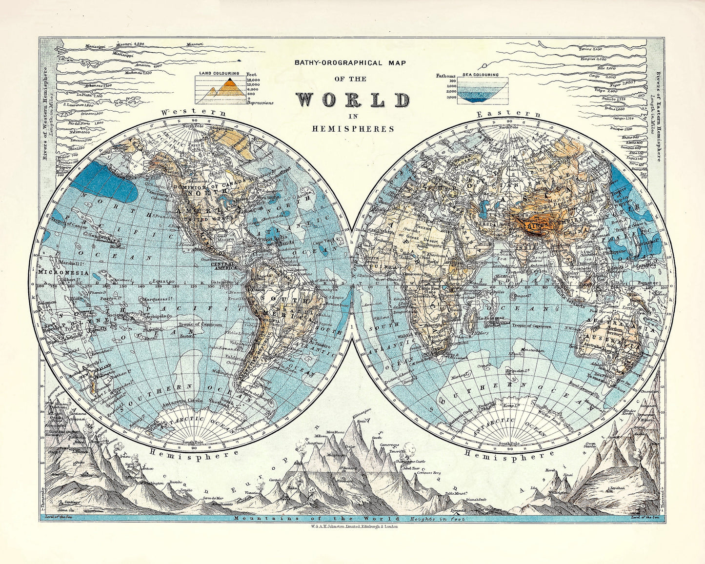 The World Wide Atlas of Modern Geography North America [22 Images]
