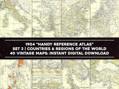 Handy Reference Atlas of the World Set 3 Countries & Regions of the World [40 Images]