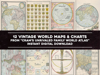 Cram's Unrivaled Family Atlas of the World Global Infographics [13 Images]