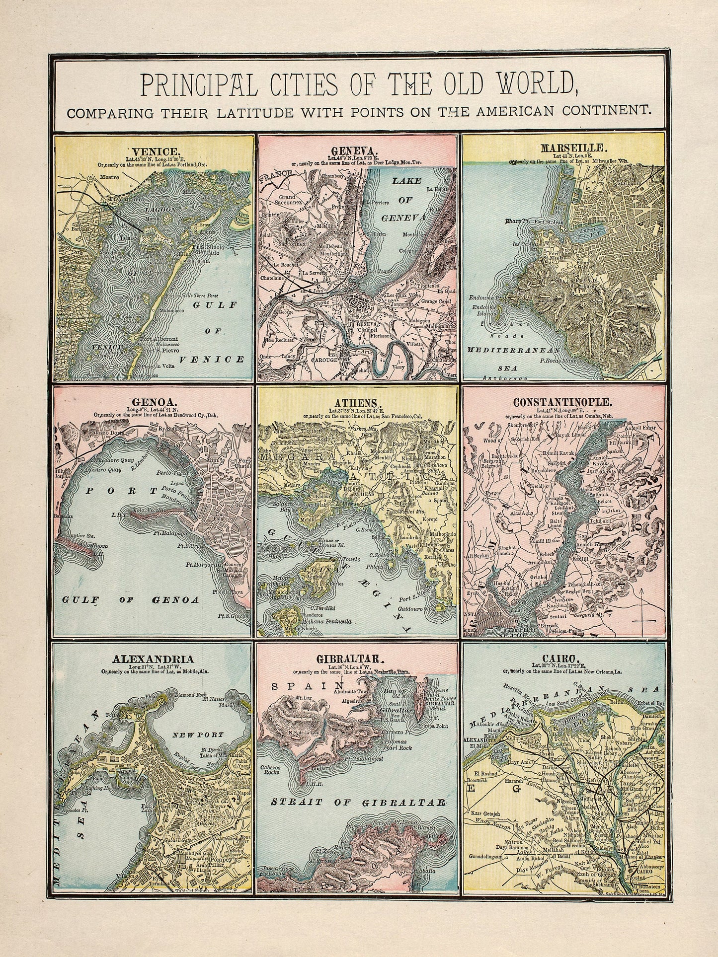 Cram's Unrivaled Family Atlas of the World European Countries [14 Images]