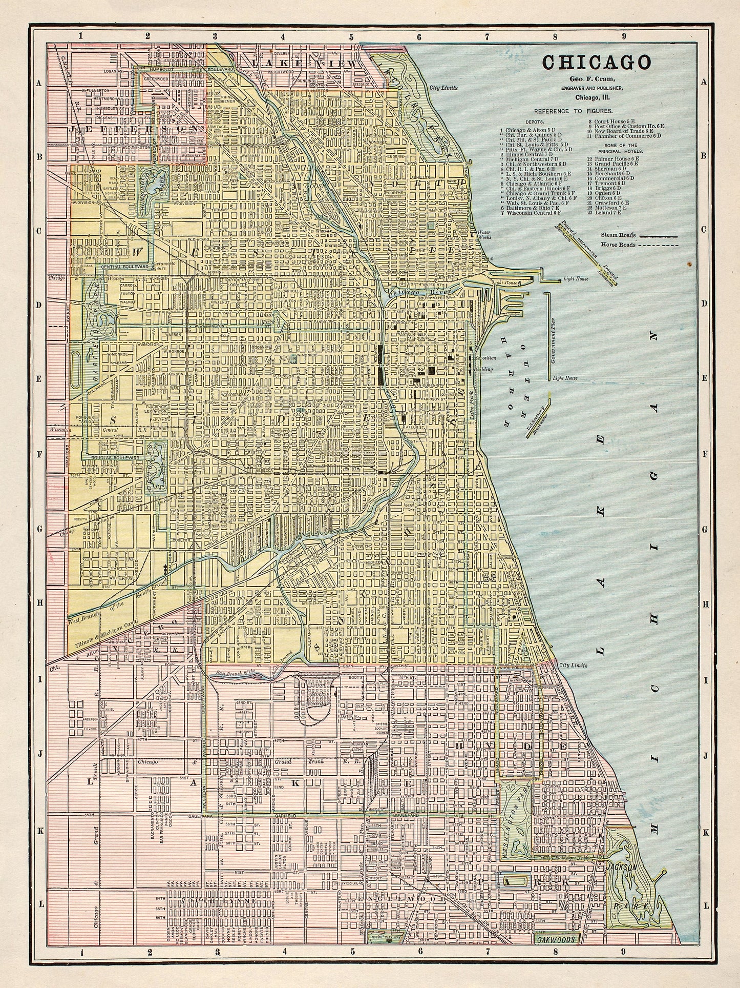 Cram's Unrivaled Family Atlas of the World Major US Cities [23 Images]