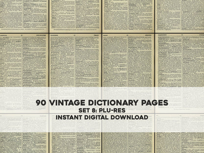 The Concise Oxford Dictionary Set 8 PLU-RES [90 Images]