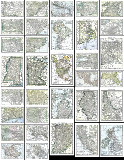 Hammond's Handy Atlas of the World [71 Images]