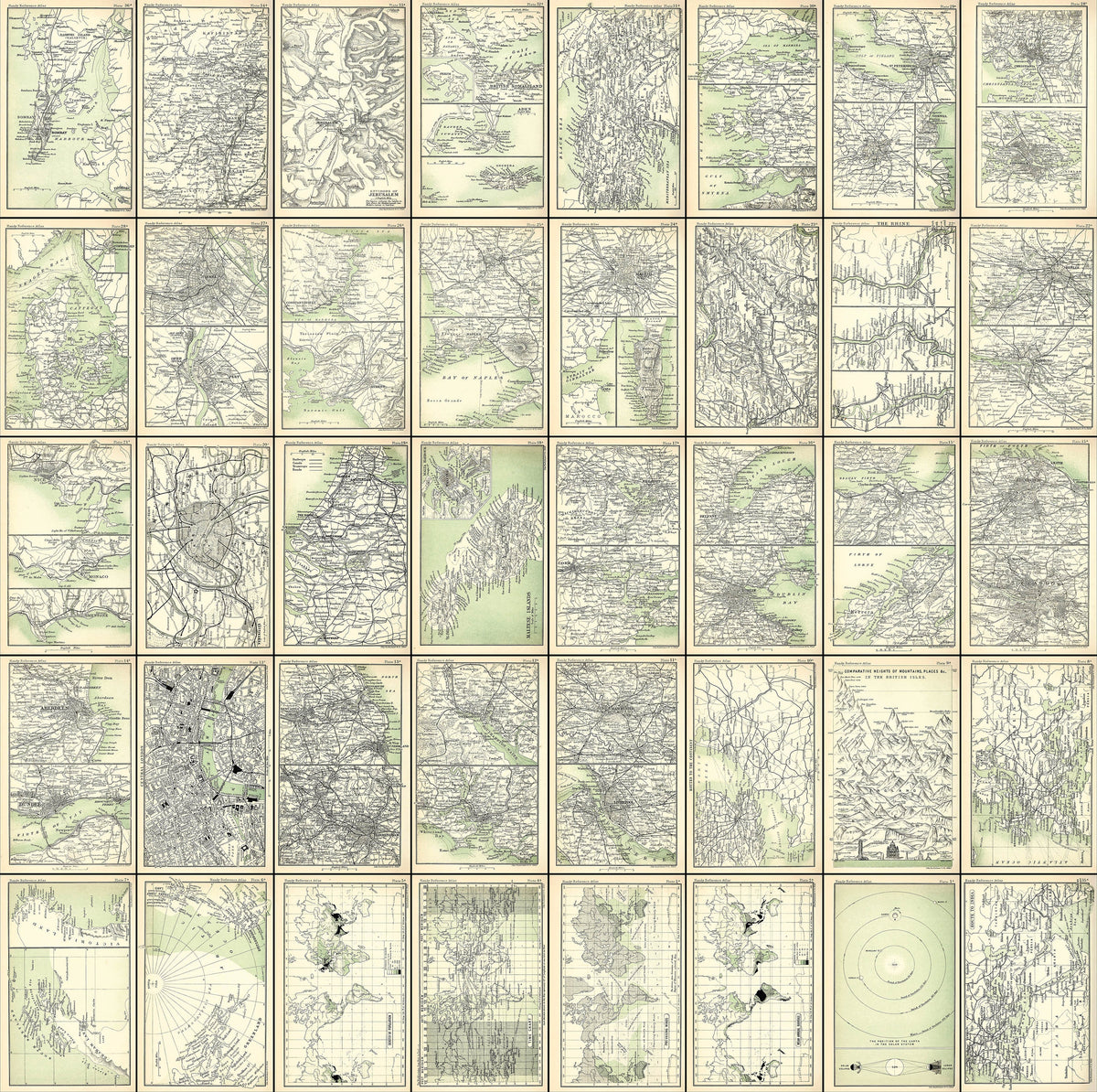 Handy Reference Atlas of the World Set 1 Charts Regions Cities of the ...