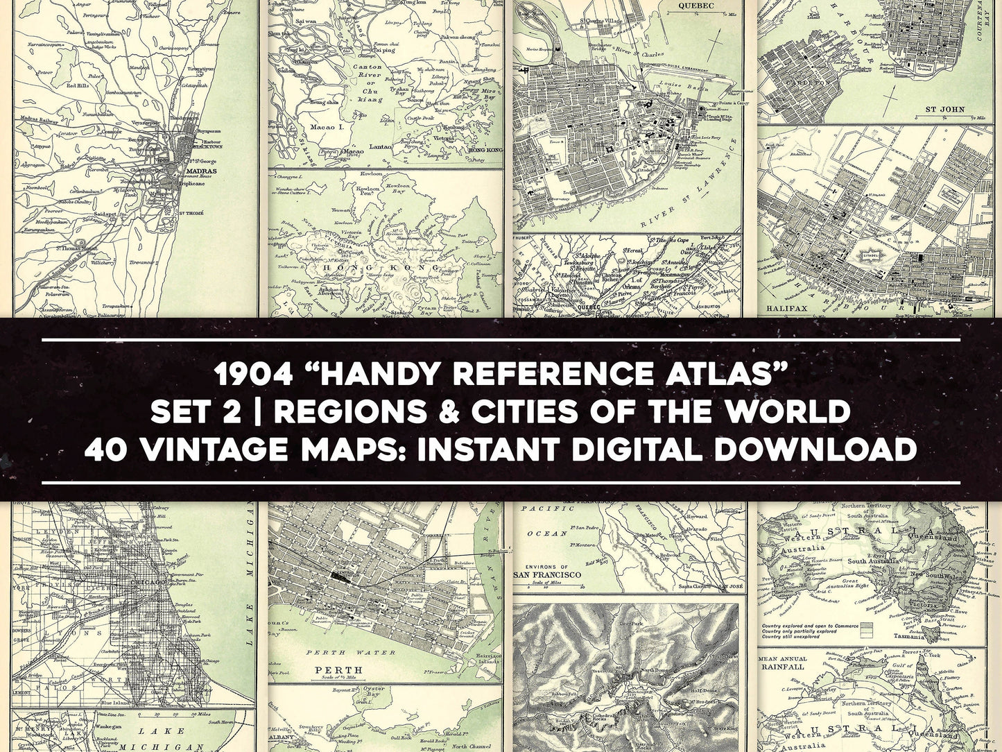 Handy Reference Atlas of the World Set 2 Regions & Cities of the World [40 Images]
