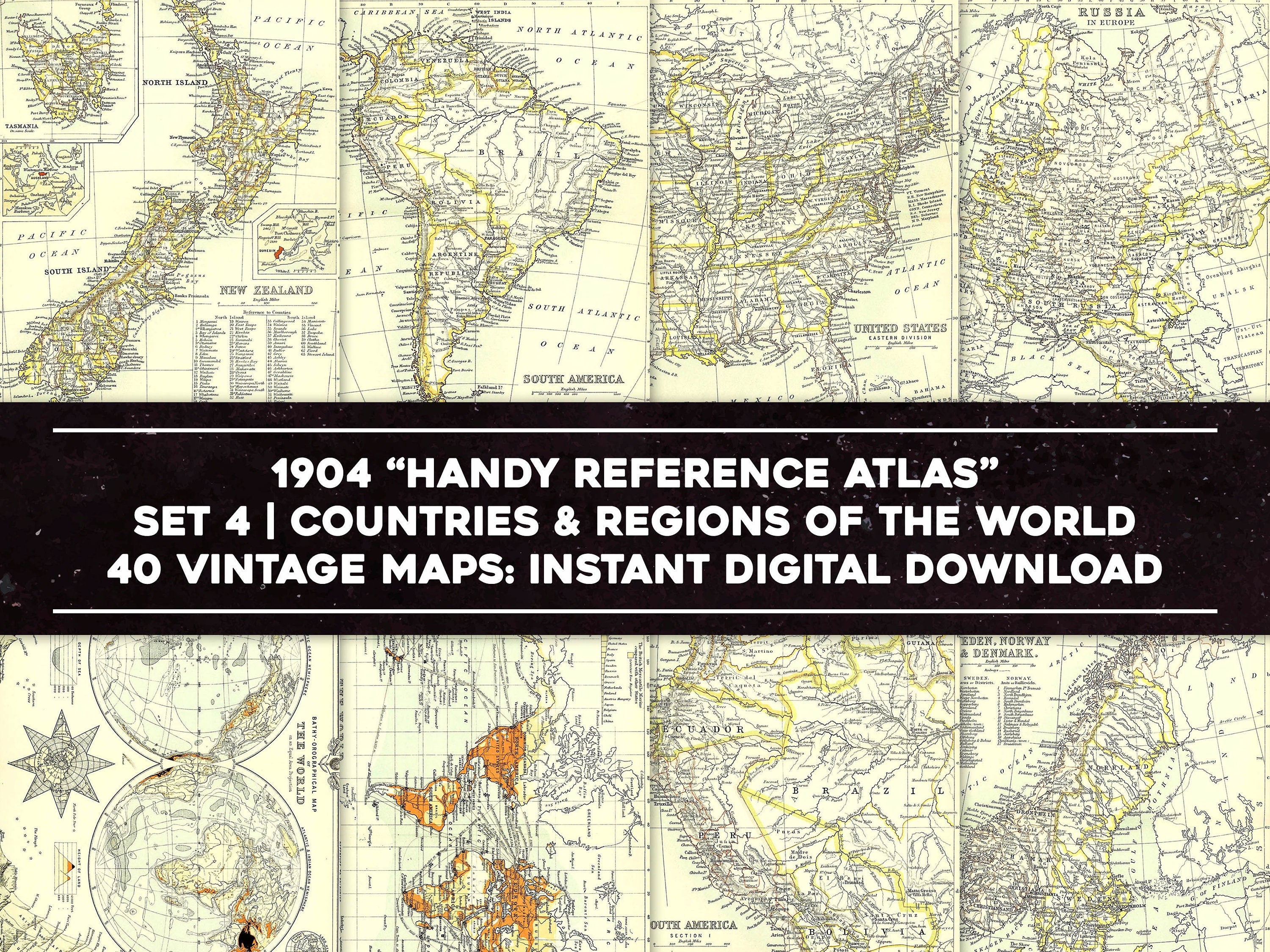 Handy Reference Atlas of the World Set 4 Countries & Regions of the ...