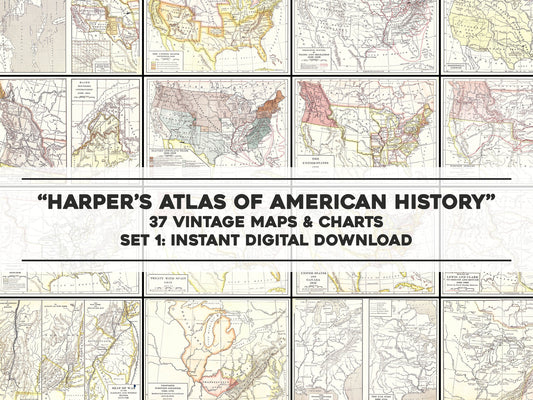 Harper's Atlas of American History Set 1 [37 Images]