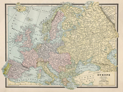 Cram's Unrivaled Family Atlas of the World European Countries [14 Images]