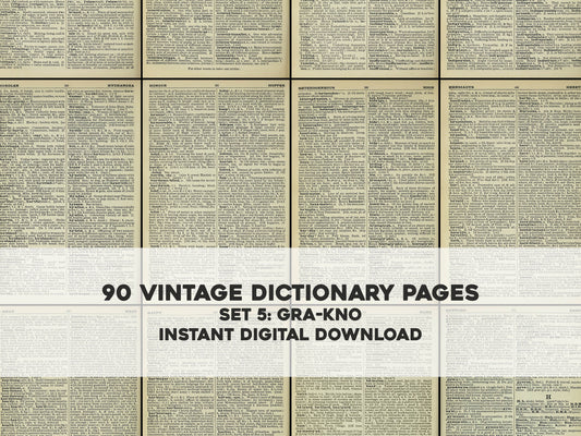 The Concise Oxford Dictionary Set 5 GRA-KNO [90 Images]