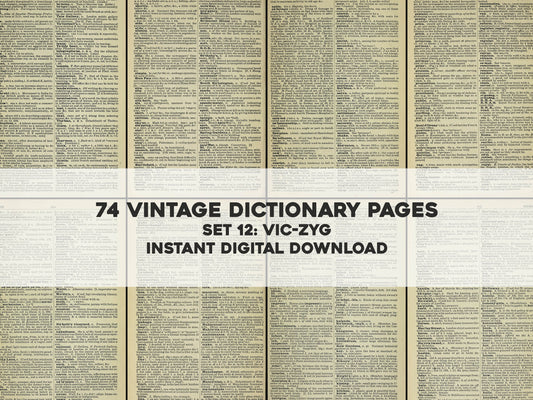 The Concise Oxford Dictionary Set 12 VIC-ZYG [74 Images]