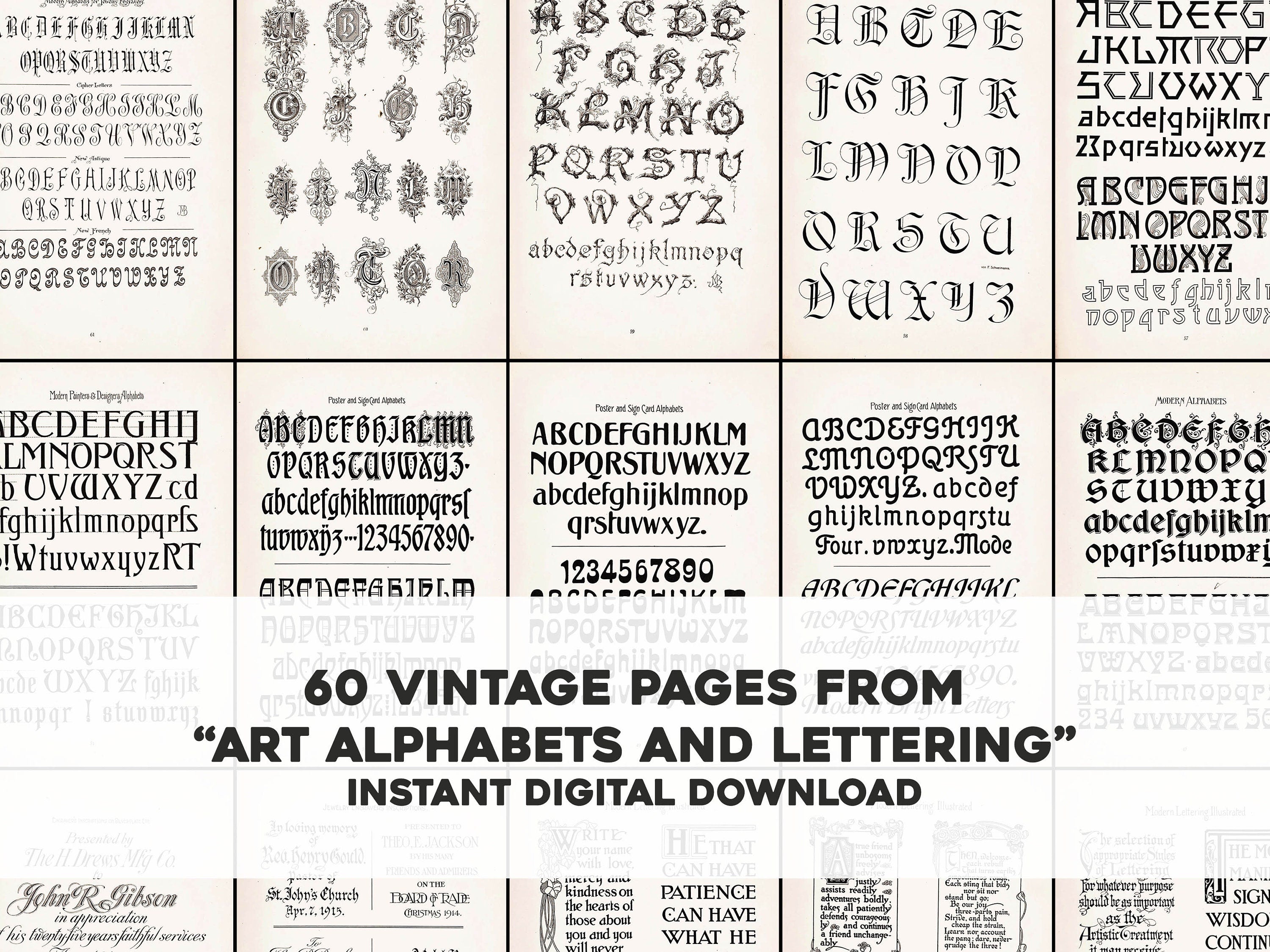 Art Alphabets & Lettering | Typography Font Images - CleanArchives