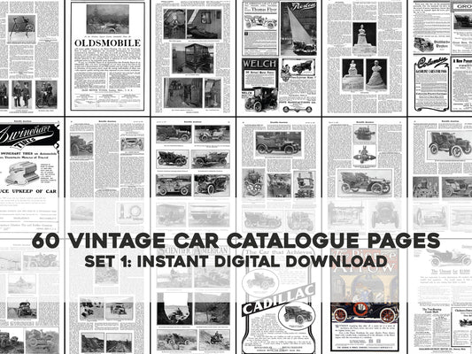 Antique Car Catalog Pages Set 1 [60 Images]