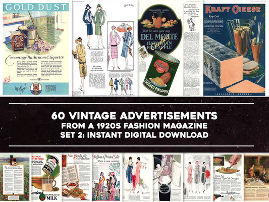 1920s Magazine Print Advertisements Set 8 [60 Images]