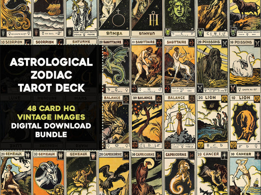Astrological Zodiac Tarot Card Deck [48 Images]