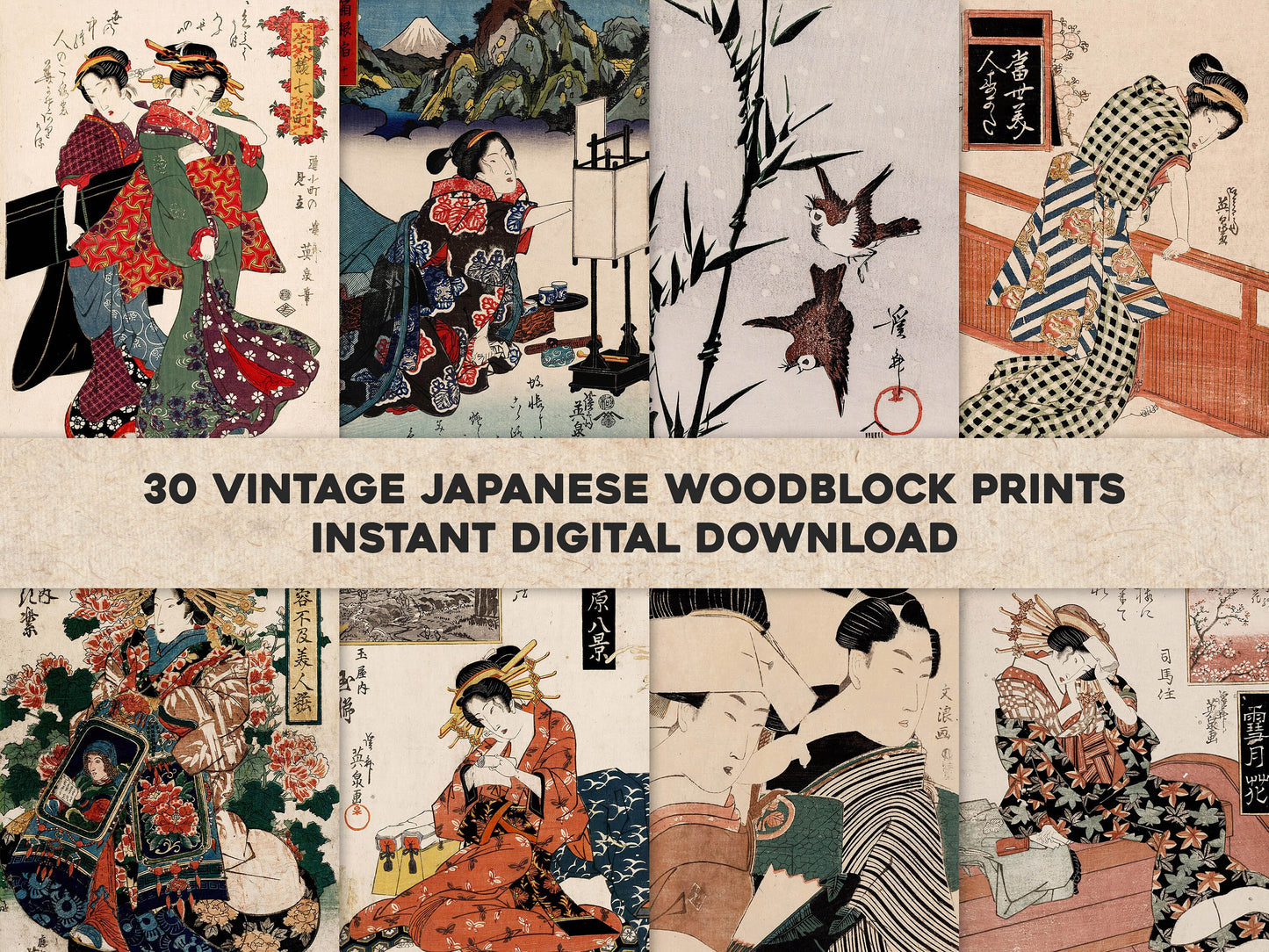 Eisen & Kiyomasu Ukiyo-e Woodblock Prints [30 Images]