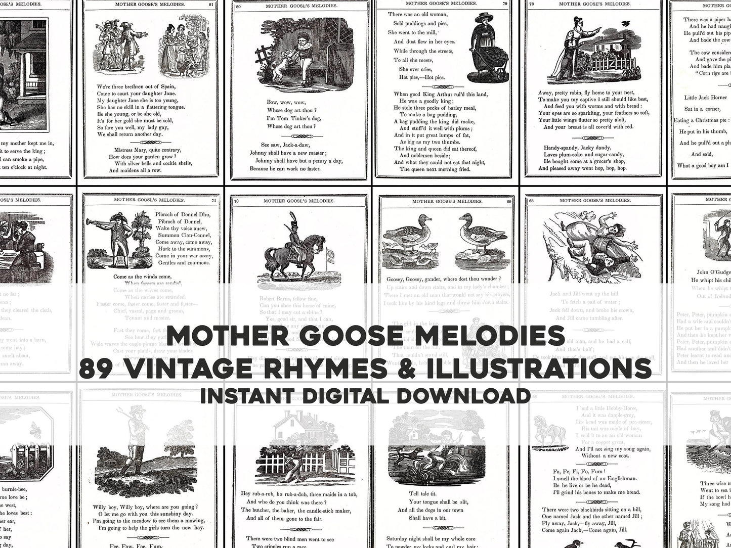 Mother Goose Melodies [89 Images]