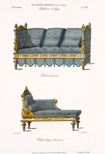 French Home Furniture & Decor Illustrations Set 1 [76 Images]