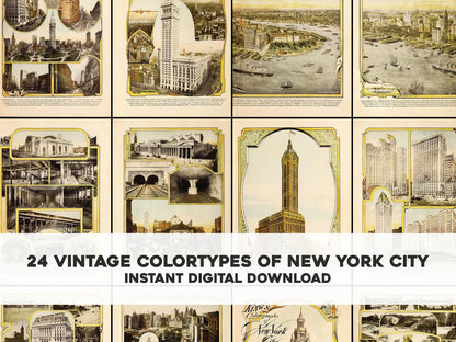 New York Vintage Color Type Postcards [24 Images]