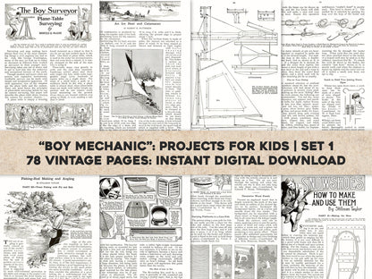 The Boy Mechanic 1000 Things for Boys to do Set 1 [78 Images]