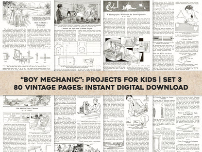 The Boy Mechanic 1000 Things for Boys to do Set 3 [80 Images]