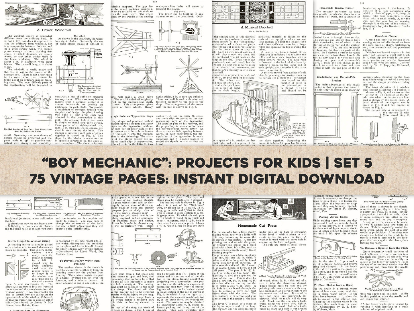 The Boy Mechanic 1000 Things for Boys to do Set 6 [72 Images]
