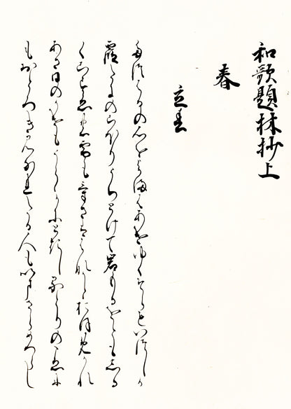 Japanese Handwritten Whitened Poetry Book Pages [119 Images]