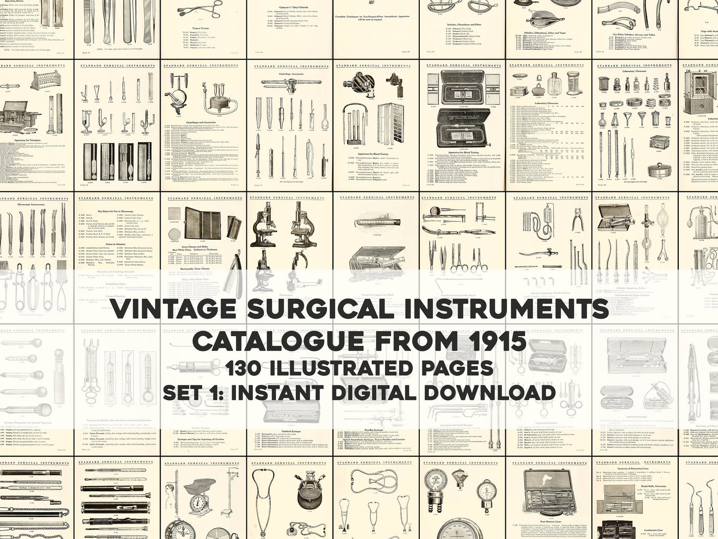 Surgical Instrument Catalogue Pages Set 1 [130 Images]