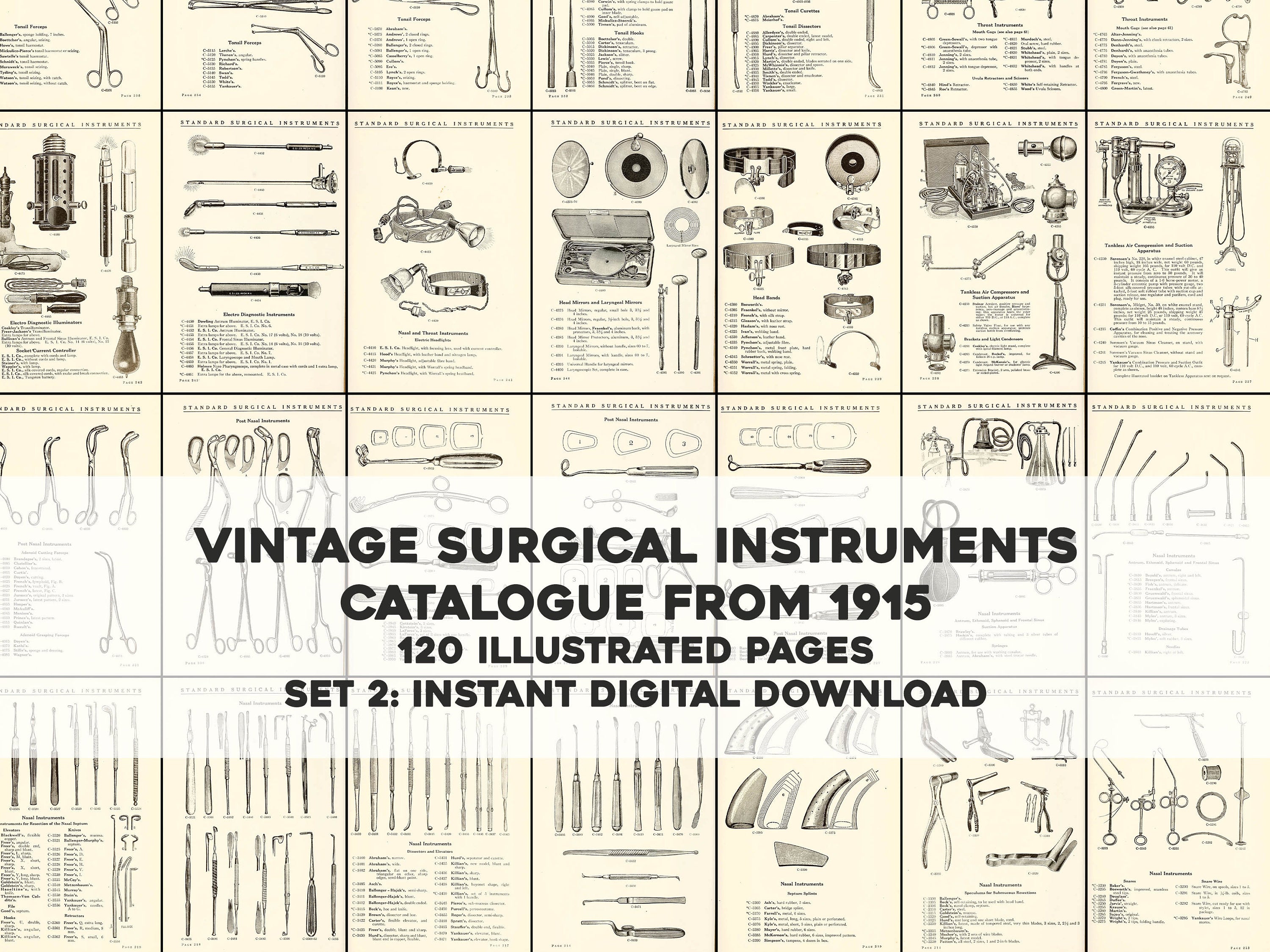 Surgical Instrument Catalogue Pages Set 2 Catalog Images CleanArchives