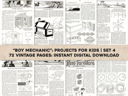 The Boy Mechanic 1000 Things for Boys to do Set 4 [72 Images]