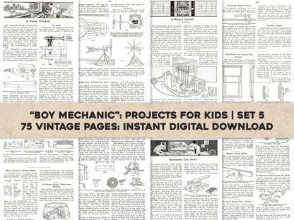 The Boy Mechanic 1000 Things for Boys to do Set 5 [72 Images]