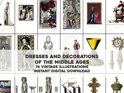 Dress & Decoration of the Middle Ages [74 Images]